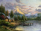 Thomas Kinkade Lakeside Hideaway painting